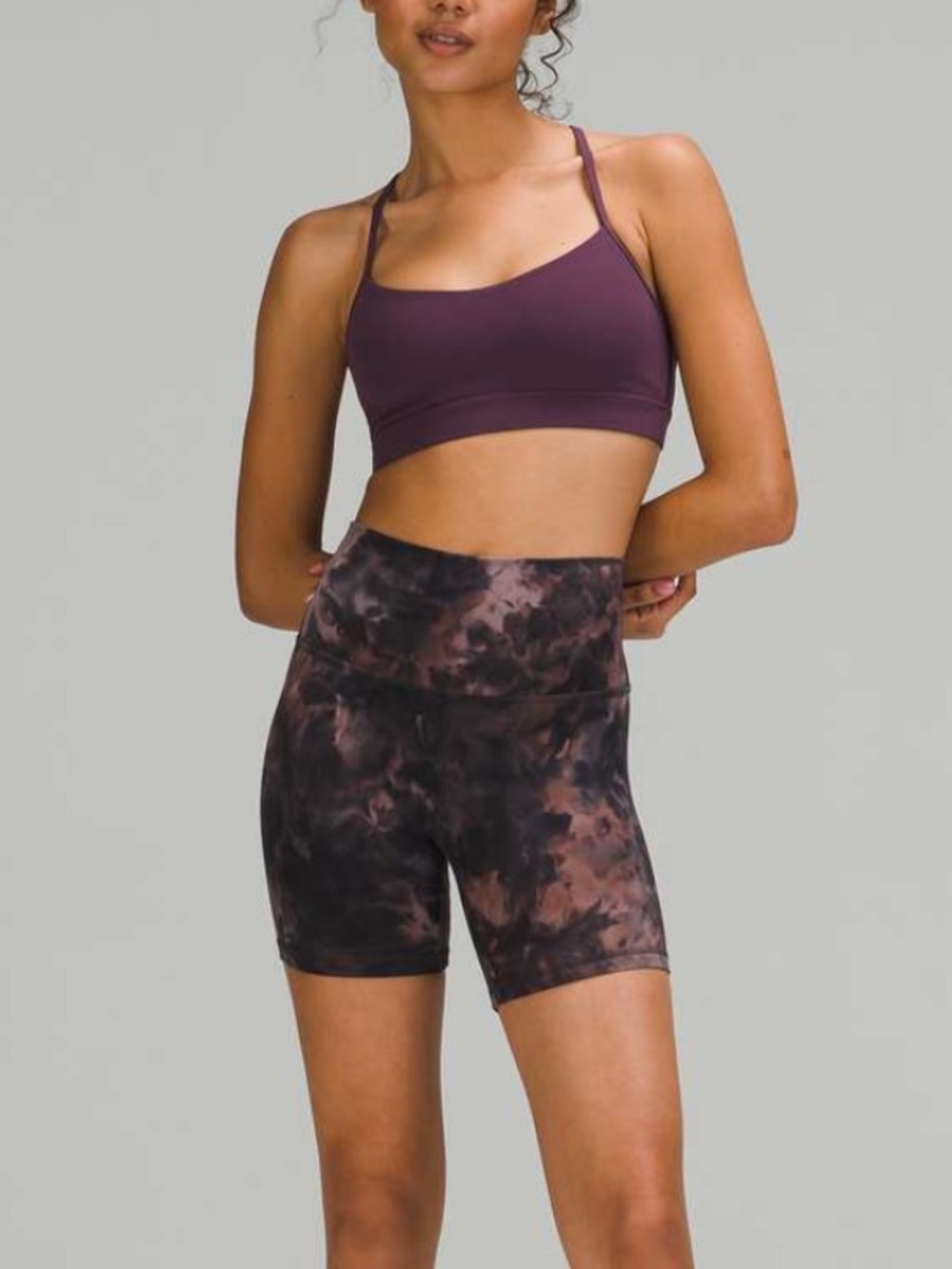 tie dye align shorts